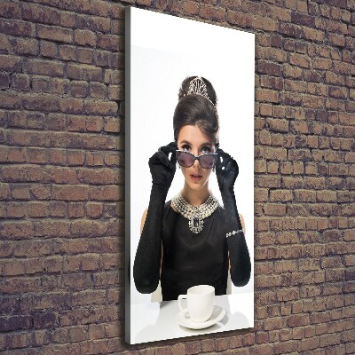 Canvas wall art Woman with glasses