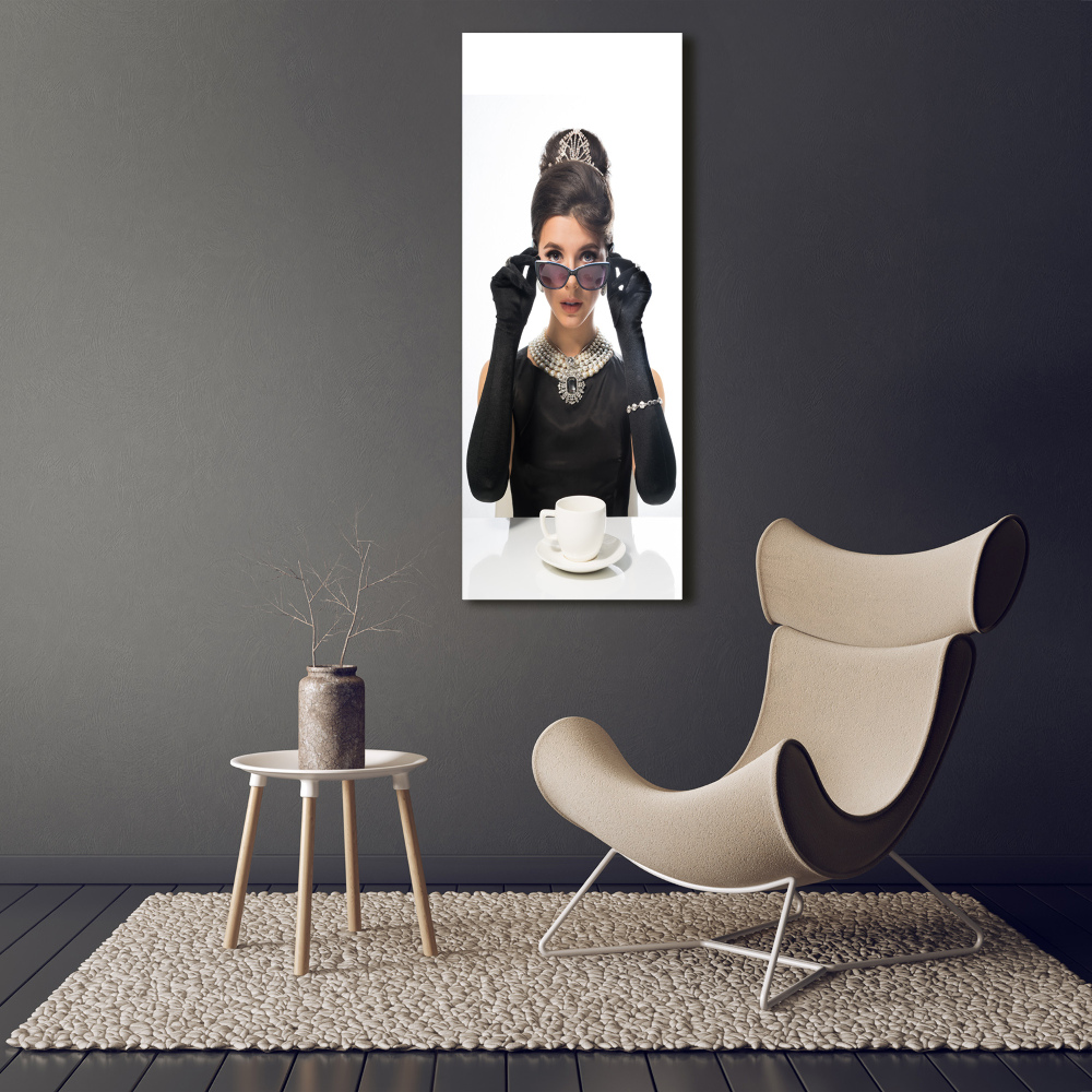 Canvas wall art Woman with glasses