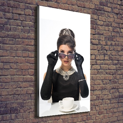 Canvas wall art Woman with glasses