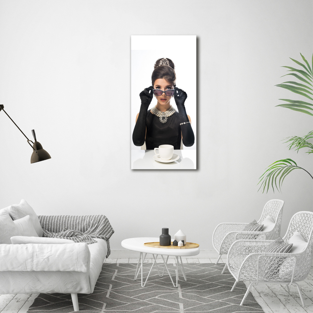 Canvas wall art Woman with glasses