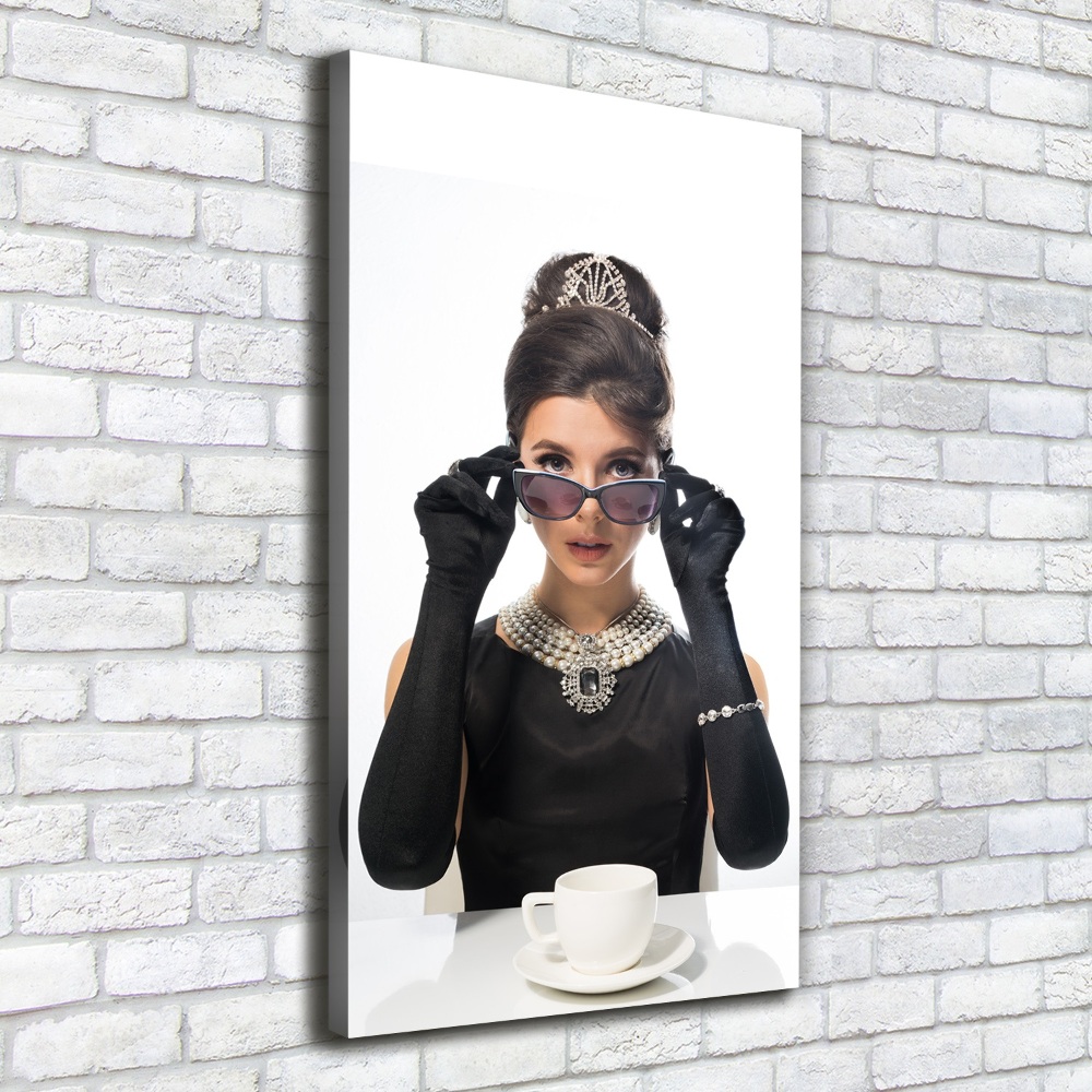 Canvas wall art Woman with glasses