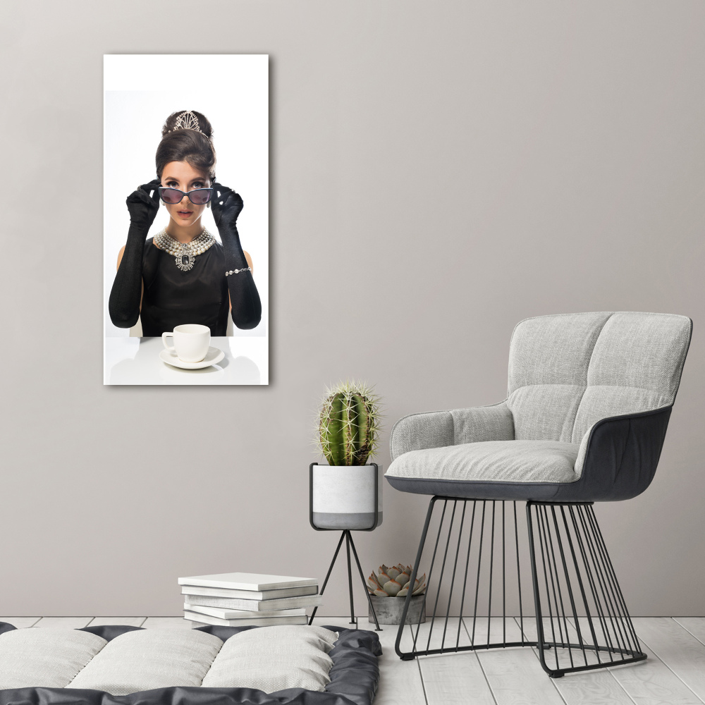 Canvas wall art Woman with glasses