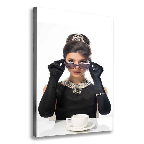 Canvas wall art Woman with glasses