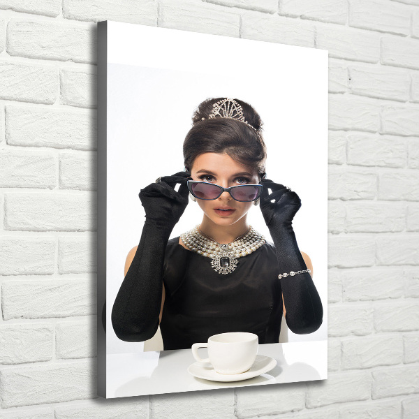 Canvas wall art Woman with glasses