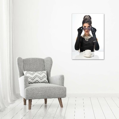 Canvas wall art Woman with glasses