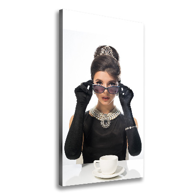 Canvas wall art Woman with glasses