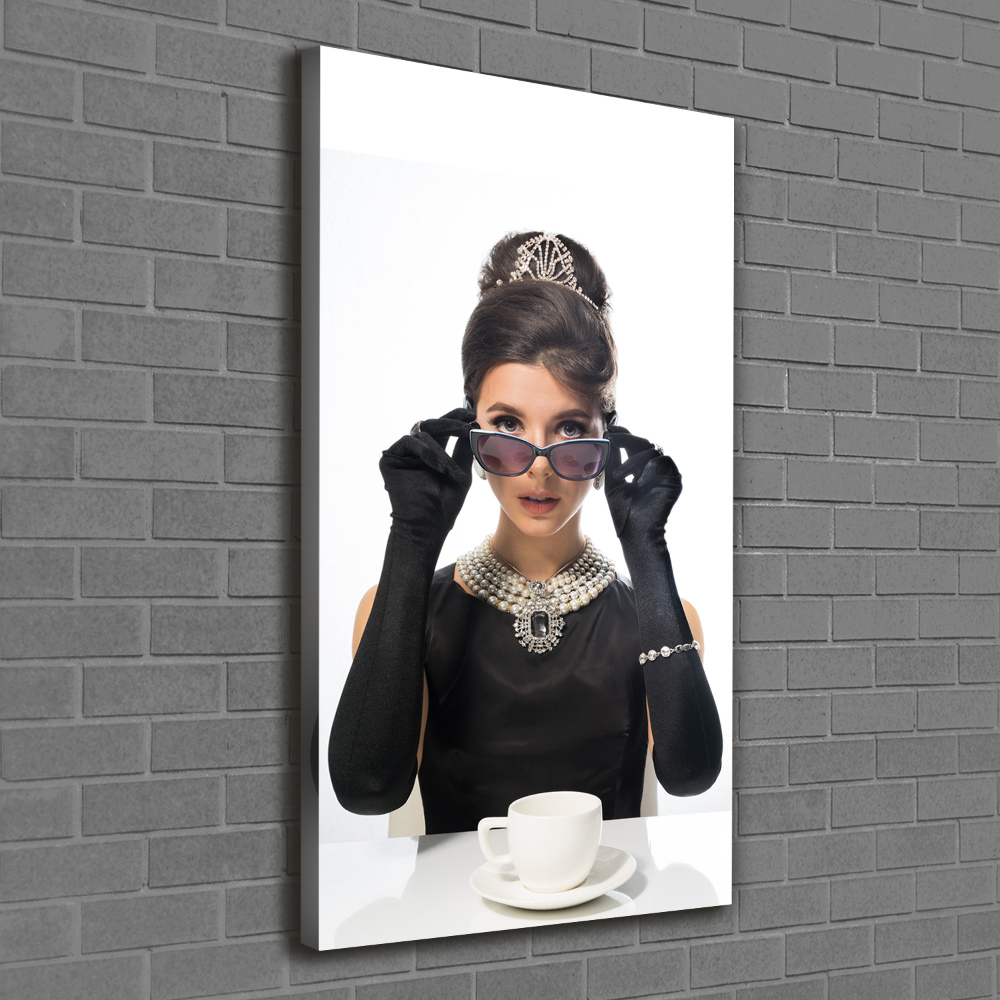 Canvas wall art Woman with glasses