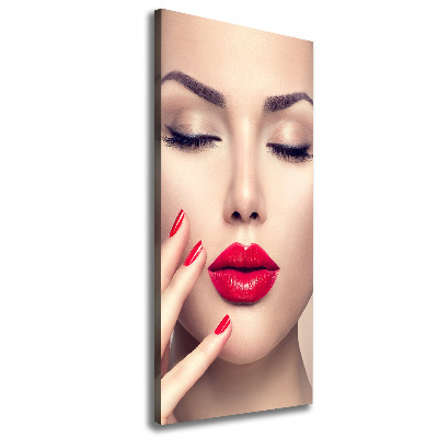 Canvas wall art Red lips