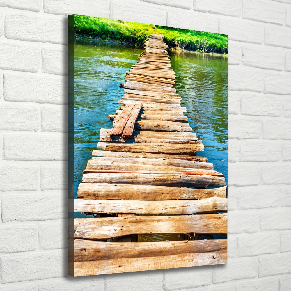 Canvas wall art Wooden bridge