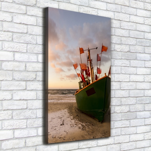 Canvas wall art Fishing boat