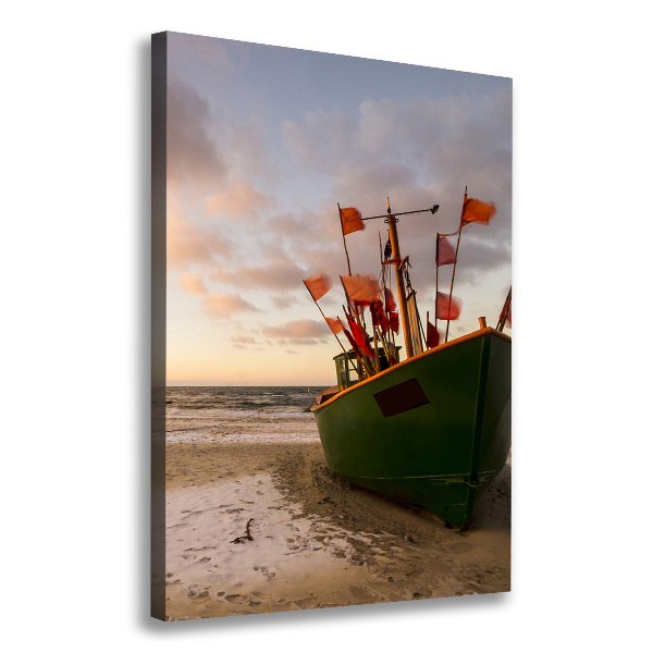 Canvas wall art Fishing boat