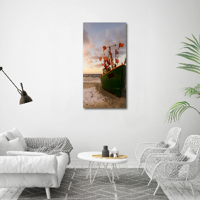 Canvas wall art Fishing boat