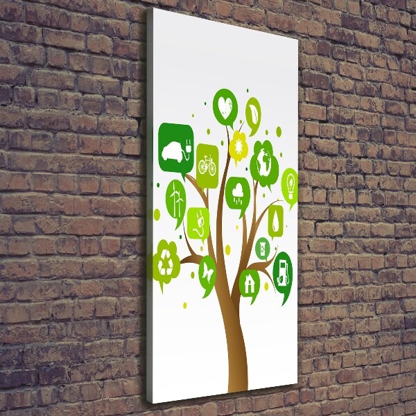 Canvas wall art Ecological tree