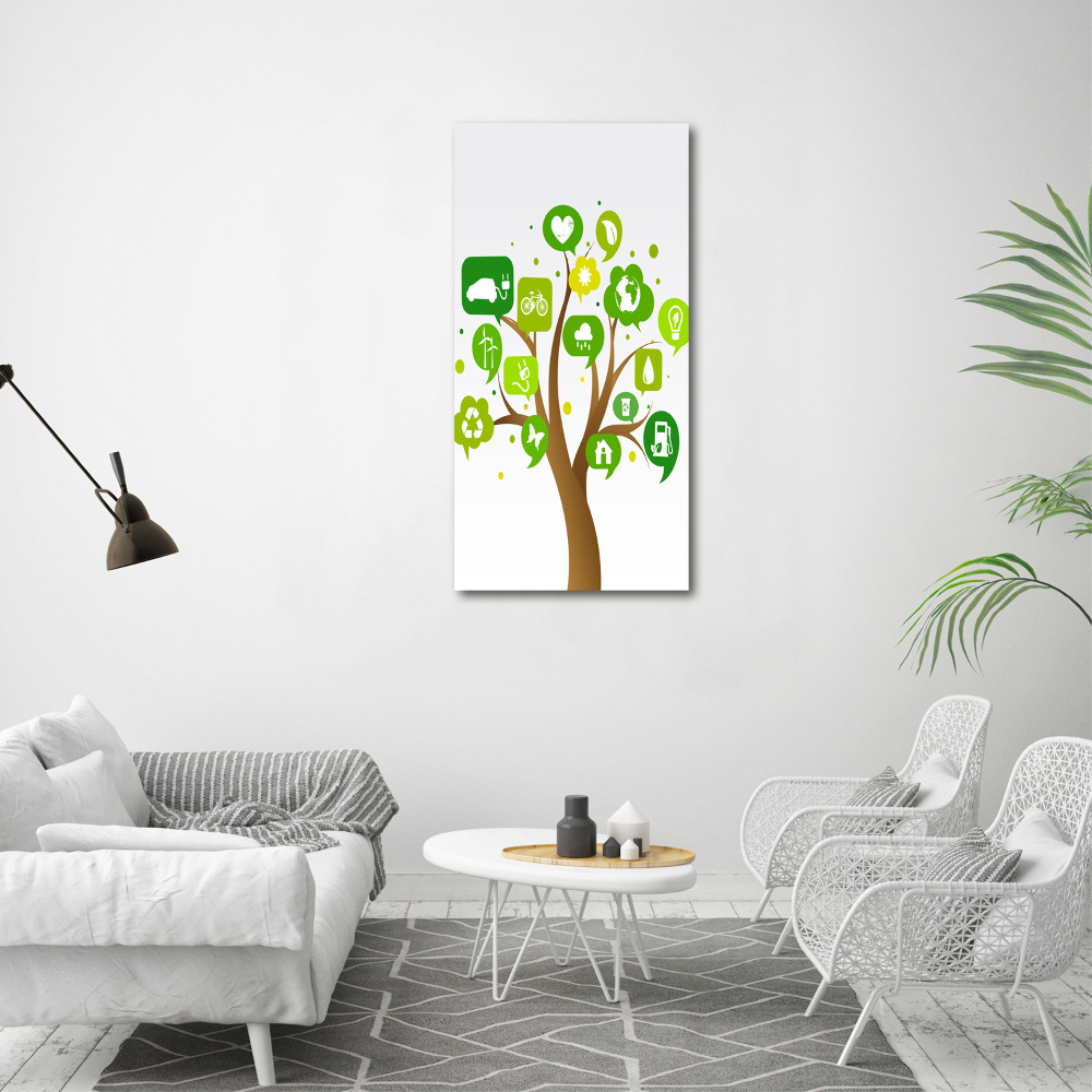 Canvas wall art Ecological tree