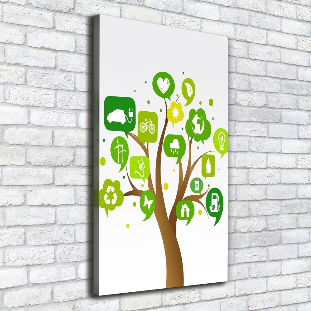 Canvas wall art Ecological tree