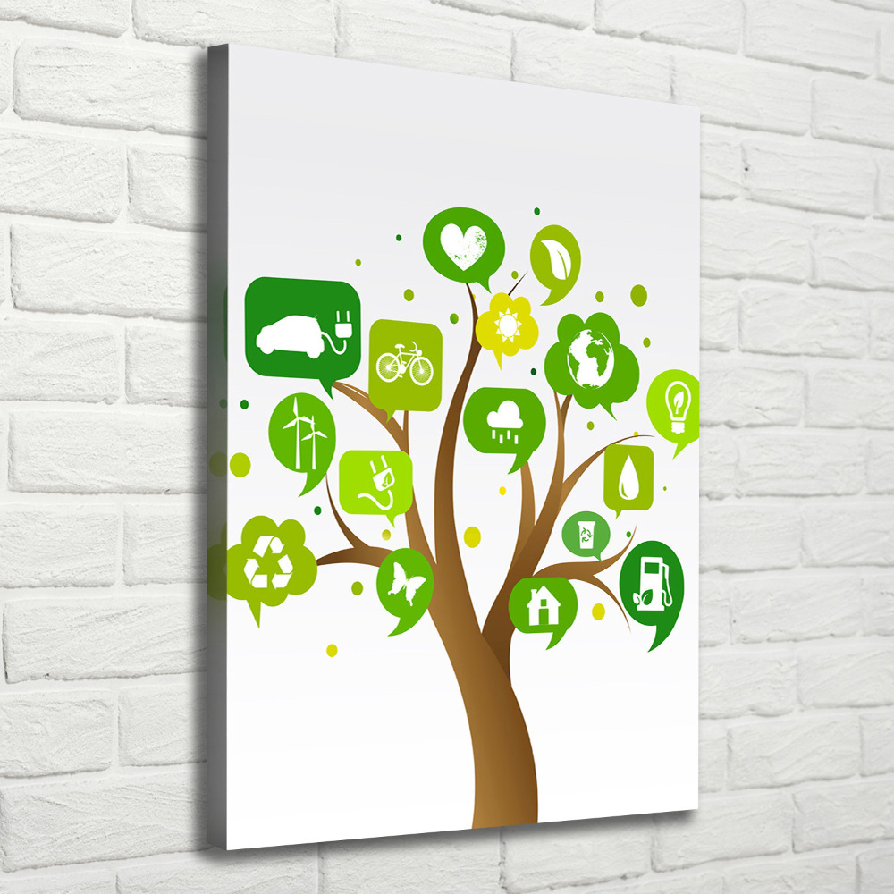 Canvas wall art Ecological tree