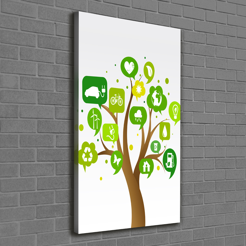 Canvas wall art Ecological tree