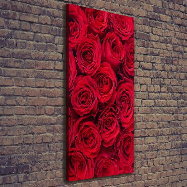 Wall canvas art Red rose