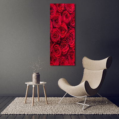 Wall canvas art Red rose