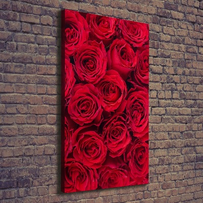 Wall canvas art Red rose