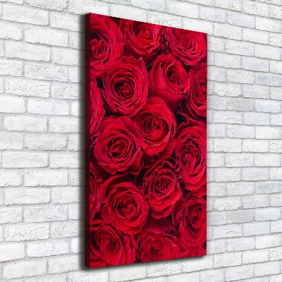 Wall canvas art Red rose