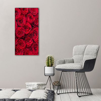 Wall canvas art Red rose