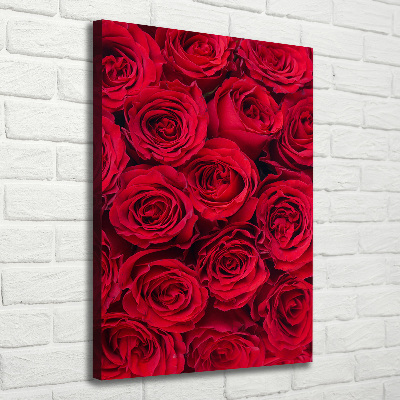 Wall canvas art Red rose