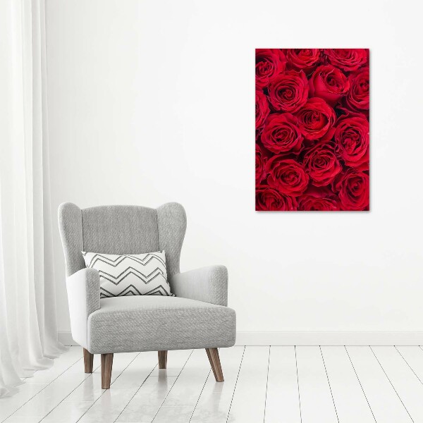 Wall canvas art Red rose