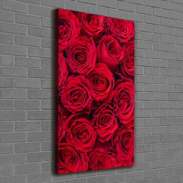 Wall canvas art Red rose