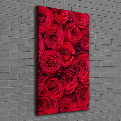 Wall canvas art Red rose