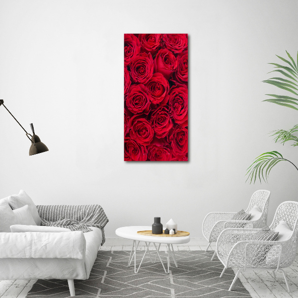 Wall canvas art Red rose