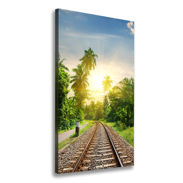 Canvas wall art Railroad tracks