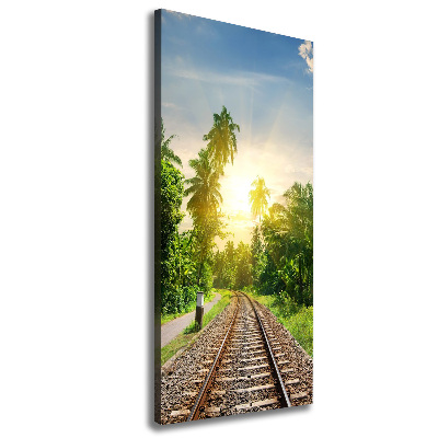 Canvas wall art Railroad tracks