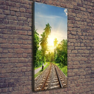 Canvas wall art Railroad tracks