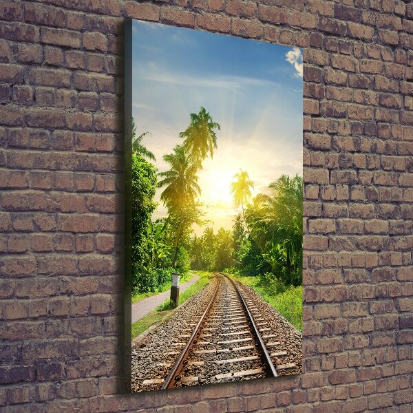 Canvas wall art Railroad tracks