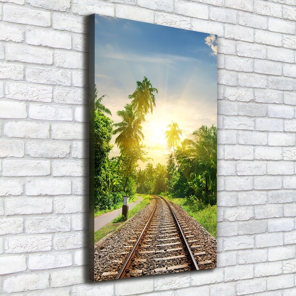 Canvas wall art Railroad tracks