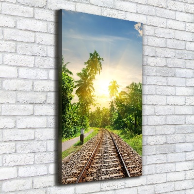 Canvas wall art Railroad tracks