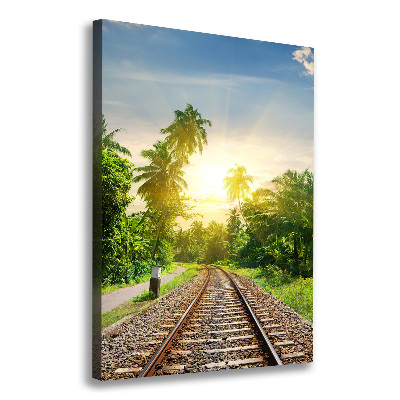 Canvas wall art Railroad tracks