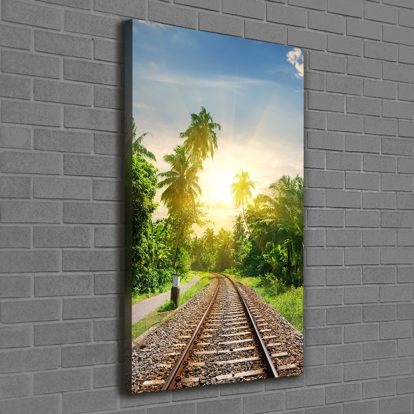 Canvas wall art Railroad tracks