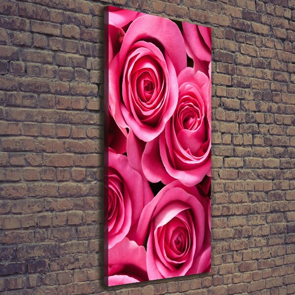 Picture canvas print Pink roses