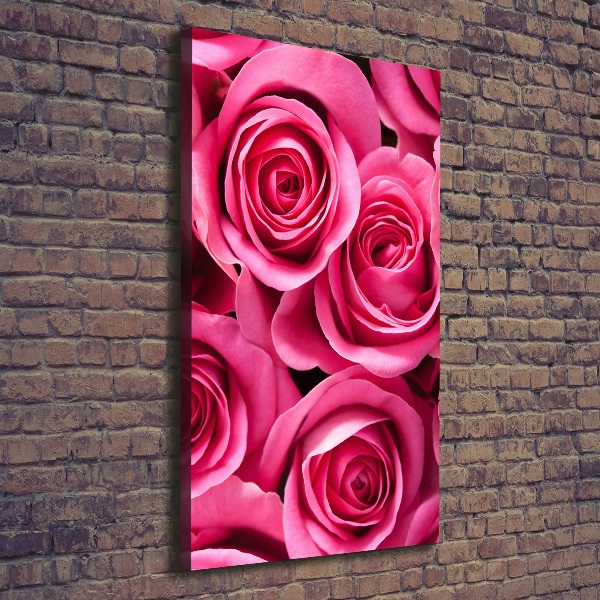 Picture canvas print Pink roses