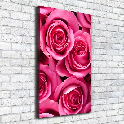 Picture canvas print Pink roses