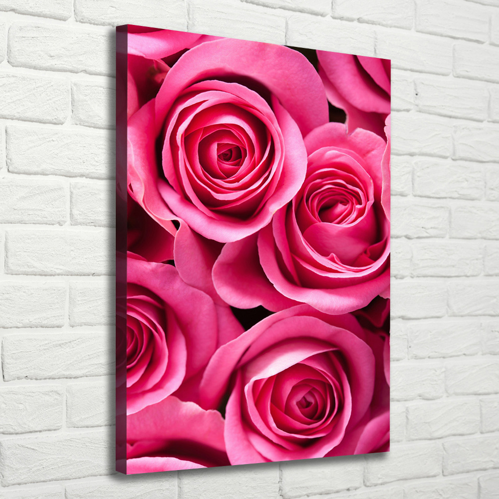 Picture canvas print Pink roses