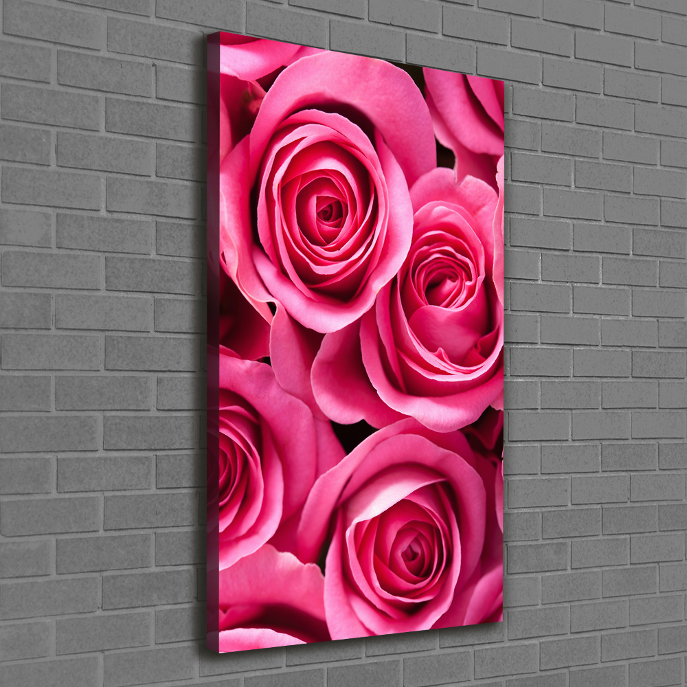 Picture canvas print Pink roses