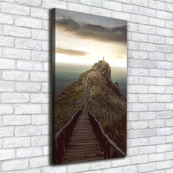 Large canvas wall art Path on the rock