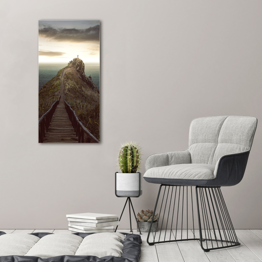 Large canvas wall art Path on the rock