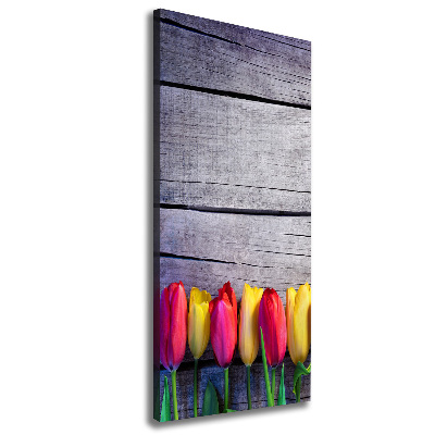 Wall canvas art Colorful tulips