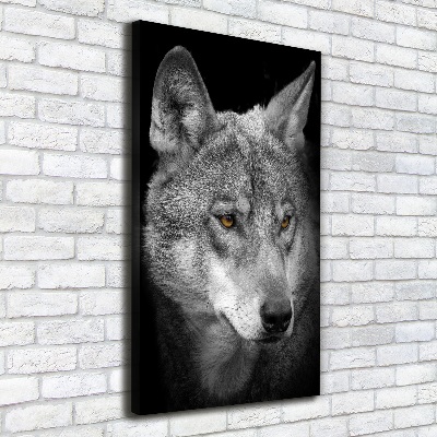 Canvas wall art Portrait of a wolf