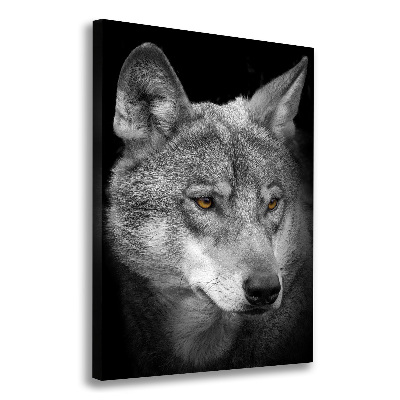 Canvas wall art Portrait of a wolf