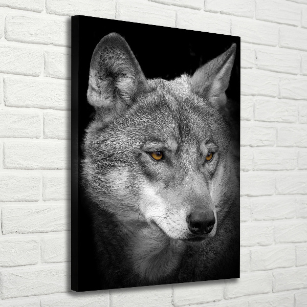 Canvas wall art Portrait of a wolf